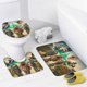 thumbnail image 4 of El Mago De La Ciudad Esmeralda theme 4 piece Shower Curtain Set With Rugs Waterproof Bathroom Decor Set Includes Bath Mat U shaped Rug Toilet Lid Cover And Curtain With Hooks, 4 of 6