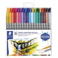 Marcadores Con Punta De Fibra Staedtler 320 C36 Lu De Doble Punta, 36 Colores