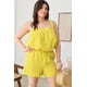 thumbnail image 2 of Saronite Conjunto de Blusa sin Mangas con Textura, Talla Grande, y Shorts con Cintura Elástica con Dos Bolsillos Laterales, Dijon (para Mujer), 2 of 5