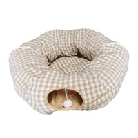 Magideal - Cama Túnel Para Gatos, Escondite, Agujero Plegable Portátil, Tienda De Juguete, Laberinto, Juguete Interactivo, Tubo De Túnel, Juguete Para Conejos Beige