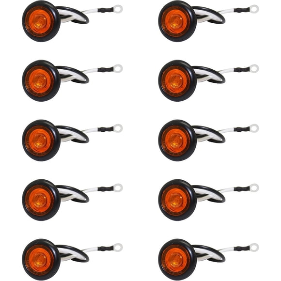10 luces LED MAXXHAUL 34 mm ámbar para marcador lateral