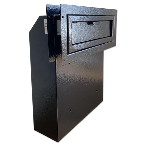 Buzón Plugsharge con cerradura de llave para instalación a través de la puerta – Negro