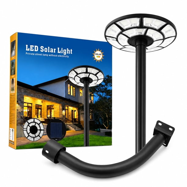 Foco Lámpara Solar Tipo Cúpula + Brazo De Soporte + Control Remoto 1000w