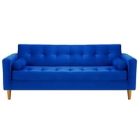 Bodevir - Sofa Retro 3Cg Felpa 04 Azul Rey