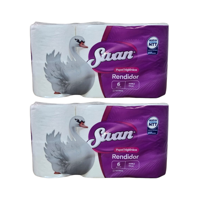 Pack 12 Rollos Papel Higiénico Swan Doble Hoja 20Mts