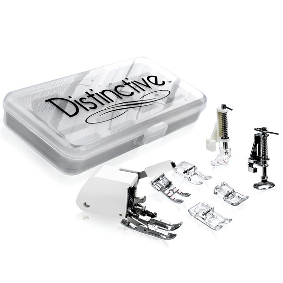 Paquete distintivo de prensatelas para quilting de 7 piezas con estuche