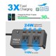 thumbnail image 2 of Inversor de corriente para coche YSOLX 300 W 12 V DC a 110 V AC con USB-C/A, 2 of 7