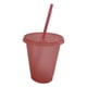 thumbnail image 3 of Botella De Agua De Plástico Taza De Paja Moderna Para Viajes Compras Amigos Regalos Rosa Claro 500ml, 3 of 5