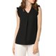 thumbnail image 2 of INSPIRE CHIC Blusas de Trabajo sin Mangas con Volantes para Mujer, Cuello en V, Talla M, Negro, 2 of 8