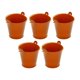 thumbnail image 4 of 5 Cubos De Metal Galvanizado, Contenedores Rústicos Para Recuerdos De Fiesta, Resistentes Cubos De Hielo Naranjas, 4 of 5