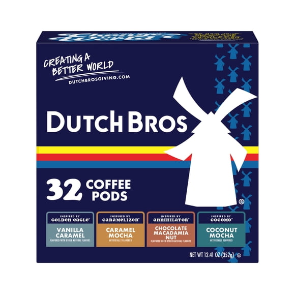 Cápsulas de café con sabor a Dutch Bros, 32 unidades, para Keurig K-Cup