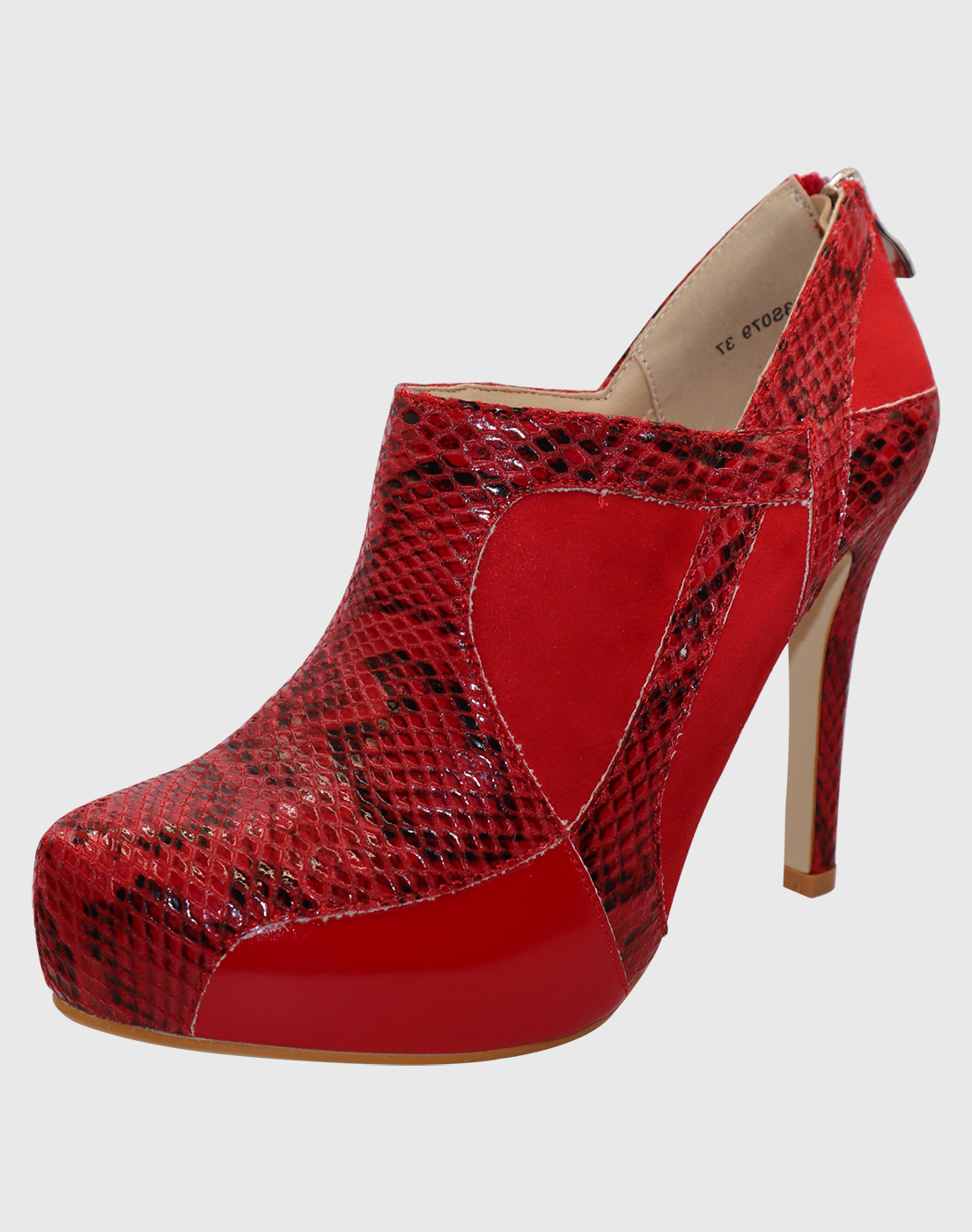 Danicolle Calzado - Botin Taco Aguja Rojo