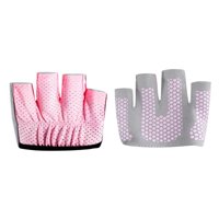 Ioensy - Guantes De Medio Dedo Yoga Ejercicio Grip Pads Para Ciclismo Ejercicio Pilates L Pink