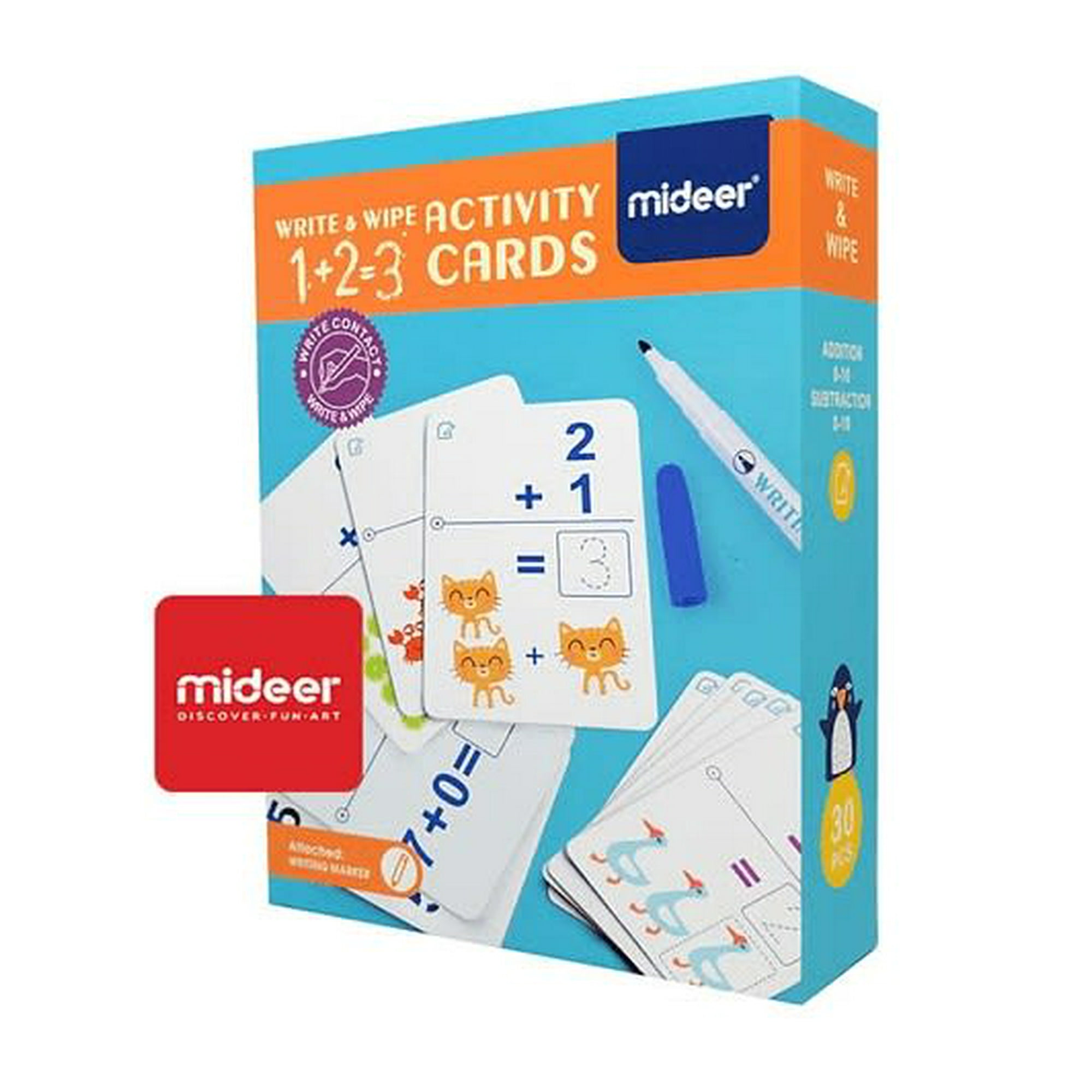 Mideer - Tarjetas De Actividades Sumas Y Restas Escribir Y Borrar