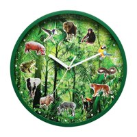 Bothyi - Reloj De Pared Con Llamadas De Animales Cada Hora, Accesorios, Ligero, Funciona Con Pilas.