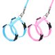 thumbnail image 1 of Uxcell 2 piezas de arnés y correa para conejo a prueba de escape, arnés para animales pequeños, hebilla ajustable suave, rosa celeste para pasear cachorros, 1 of 7