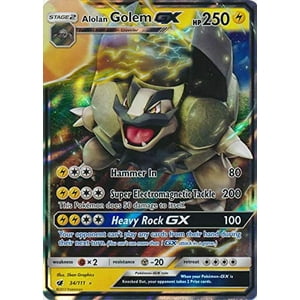 Carta Coleccionable Pokémon Alolan Golem Gx 34/111 Ultra Rare