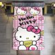 thumbnail image 1 of Hello Kitty and dessert Comforter Twin SizeComforter Set for Kids Girls3Pcs Bedding Set Printed Comforter with 2 PillowcasesDown AlternativeSoft and Lightweight Bed Sheets, 1 of 5