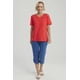 thumbnail image 2 of Polera Mujer Detalle Hombro Rojo, 2 of 8