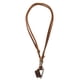 thumbnail image 1 of Collar de cuero ajustable con triángulo de acero vintage, 1 of 6