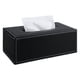 thumbnail image 1 of Funda Para Caja De Pañuelos De Cuero PU, Soporte Para Papel Higiénico, Servilleta Para El Hogar Y El Coche, Color Negro, 1 of 2