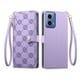 thumbnail image 1 of Funda Billetera con Cierre para [Motorola Moto G34] con Tarjetero, Soporte y Correa de ManoMorado, 1 of 5
