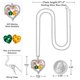thumbnail image 3 of Collar Iefil de Plata de Ley 925 con Corazón y Doble Piedra de Nacimiento – 19 pulg. + 2 pulg., 3 of 8