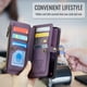 thumbnail image 4 of CaseMe Funda de Cuero para Samsung Galaxy A56 6.7" Tipo Billetera [Bloqueo RFID] con Ranura para Billetes con Zíper y 10 Tarjeteros, Correa de Hombro Magnética de Cuero PU Suave para Samsung Galaxy A, 4 of 13