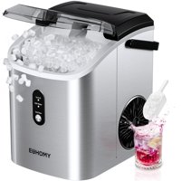 Máquina De Hielo En Forma De Pepitas Euhomy, 34 Libras/Día, Plateada