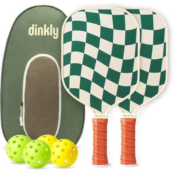 Set de paletas de pickleball Dinkly 2, 8 oz, 13 mm, aprobado por USAPA