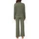 thumbnail image 3 of INSPIRE CHIC Conjuntos de Pijama para Mujeres de Punto Acanalado Manga Larga Cuello Alto Cómodo Suéteres Pantalones de Pierna Ancha Conjunto de Dos Piezas M Verde, 3 of 6