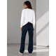 thumbnail image 2 of Polera Manga Larga Cuello Redondo 250g Basica Unisex Algodon Blanco M-l Lisa, 2 of 3
