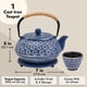 thumbnail image 3 of Tetera Japonesa de Hierro Fundido Juvale 950ml Azul con Infusor, 3 of 9