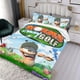 thumbnail image 3 of Loco por el Golf Conjunto de sábanas temático, trío de piezas, cómodo y amigable con la piel, diseño único, regalo de decoración para el hogar para familiares, amigos y fans, 90 cm * 190 cm, 3 of 6