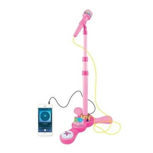 Megaelectro - Micrófono Karaoke Infantil Simple Con Luces Rosado