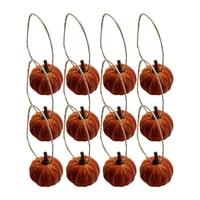 Bothyi - 12 Mini Calabazas Artificiales De Terciopelo Para Decorar El Hogar, Ideal Para Las Fiestas De Otoño, Con Cordón.