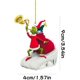 thumbnail image 2 of Adornos navideños de Grinches, adornos colgantes planos de acrílico de Grinches para árbol de Navidad, muñecos verdes divertidos para decoración navideña en casa o fiesta navideña., 2 of 7