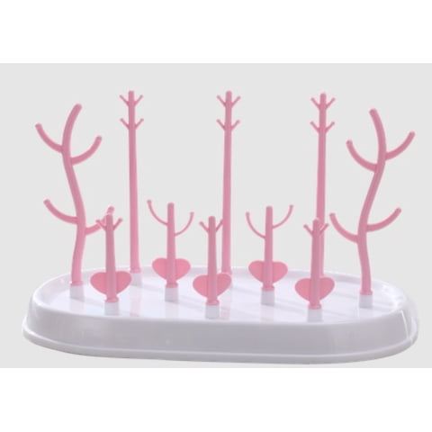 Pumucki - Rack Secador Mamaderas Rosado