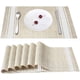 thumbnail image 1 of Juego de 4 manteles individuales resistentes al calor y a las manchas, antideslizantes, lavables, para cocina y comedor, 45 x 30 cm (juego de 6 en azul), 1 of 8