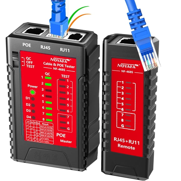 Comprobador de cables de red ZHOUCE NF-468S RJ45 RJ11 RJ12 CAT5 CAT5E CAT6 CAT6A Cat7