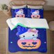 thumbnail image 2 of Halloween Hello_Kitty_ Quilt Set FullSoft Lightweight Quilts Quilted Bedspreads3 Pieces Set Queen SizeColorful Cartoon Print All Season 173*218CM, 2 of 5