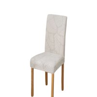 Genérico - Pack De 6 Fundas Para Silla Con Diseño Texturizado Color Blanco