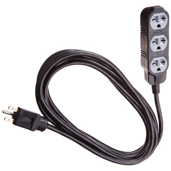 Cable de extensión Hydrofarm 240 V 12 pies negro