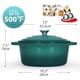 thumbnail image 5 of Libro de cocina Dutch Oven Overmont de hierro fundido esmaltado de 5.5 litros con tapa, 5 of 7