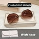 thumbnail image 1 of Fashion Sunglasses Women Metal Female UV400 Vintage Ladies Stylish Design Oversized Square Sunglasses For Women, 1 of 3