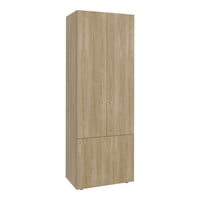 Fmfurniture - Closet 3 Puertas 170X60X40,2 Cm Cafe Claro
