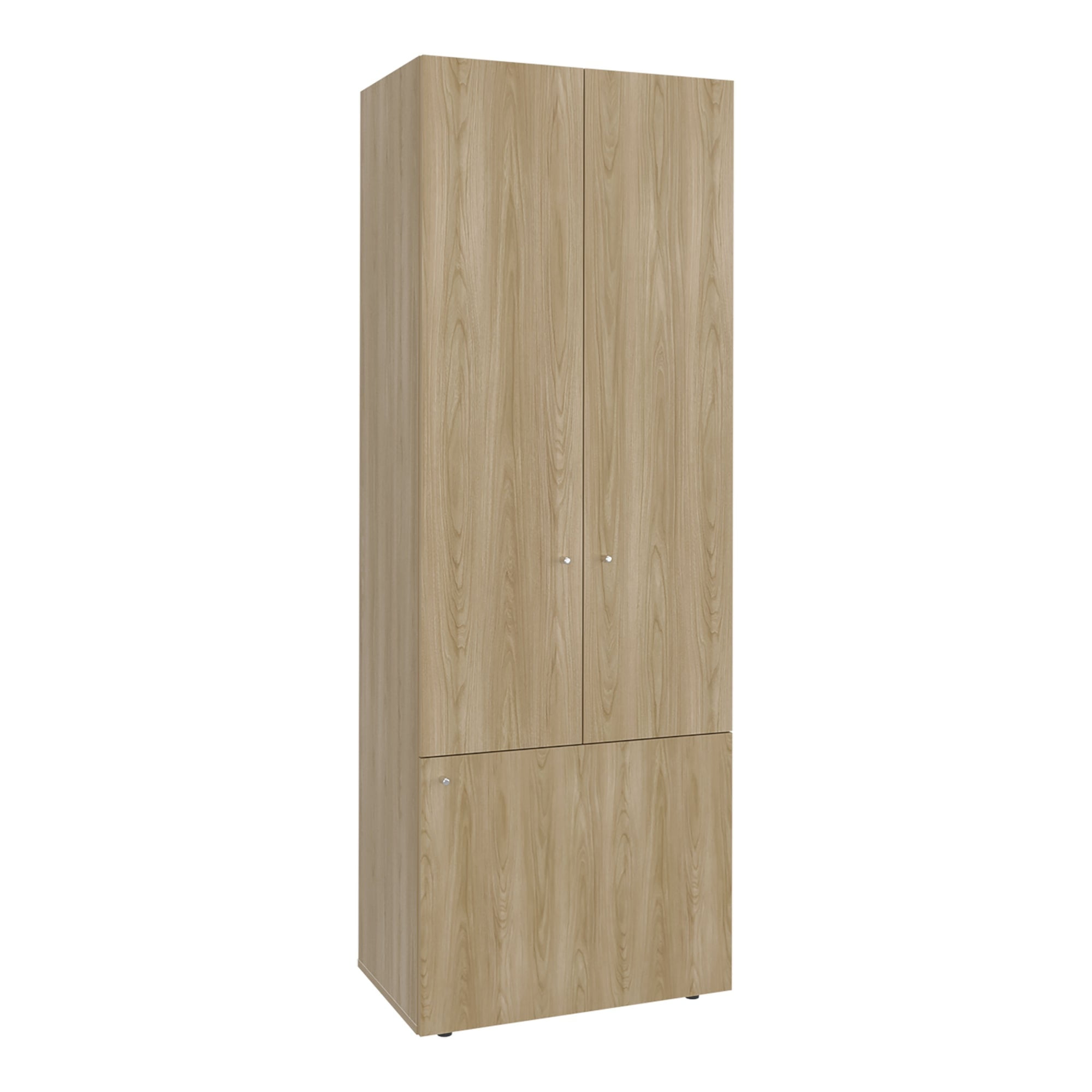 Fmfurniture - Closet 3 Puertas 170x60x40,2 Cm Cafe Claro