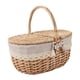 thumbnail image 5 of Cesta De Mimbre Para Picnic, Cesta De Almacenamiento De Ratán Para Servir En Fiestas De Acampada En La Playa, Peque?a, Color Beige Y Gris, 5 of 5