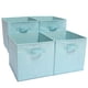 thumbnail image 1 of Xiao Hua Caja de Cesta de Tela Plegable de 4 Piezas, Caja de Cubo de Almacenamiento Plegable, Adecuada para Estantes de Juguetes de Jardín de Infancia (13 x 15 x 13 inches) Azul Cielo, 1 of 4
