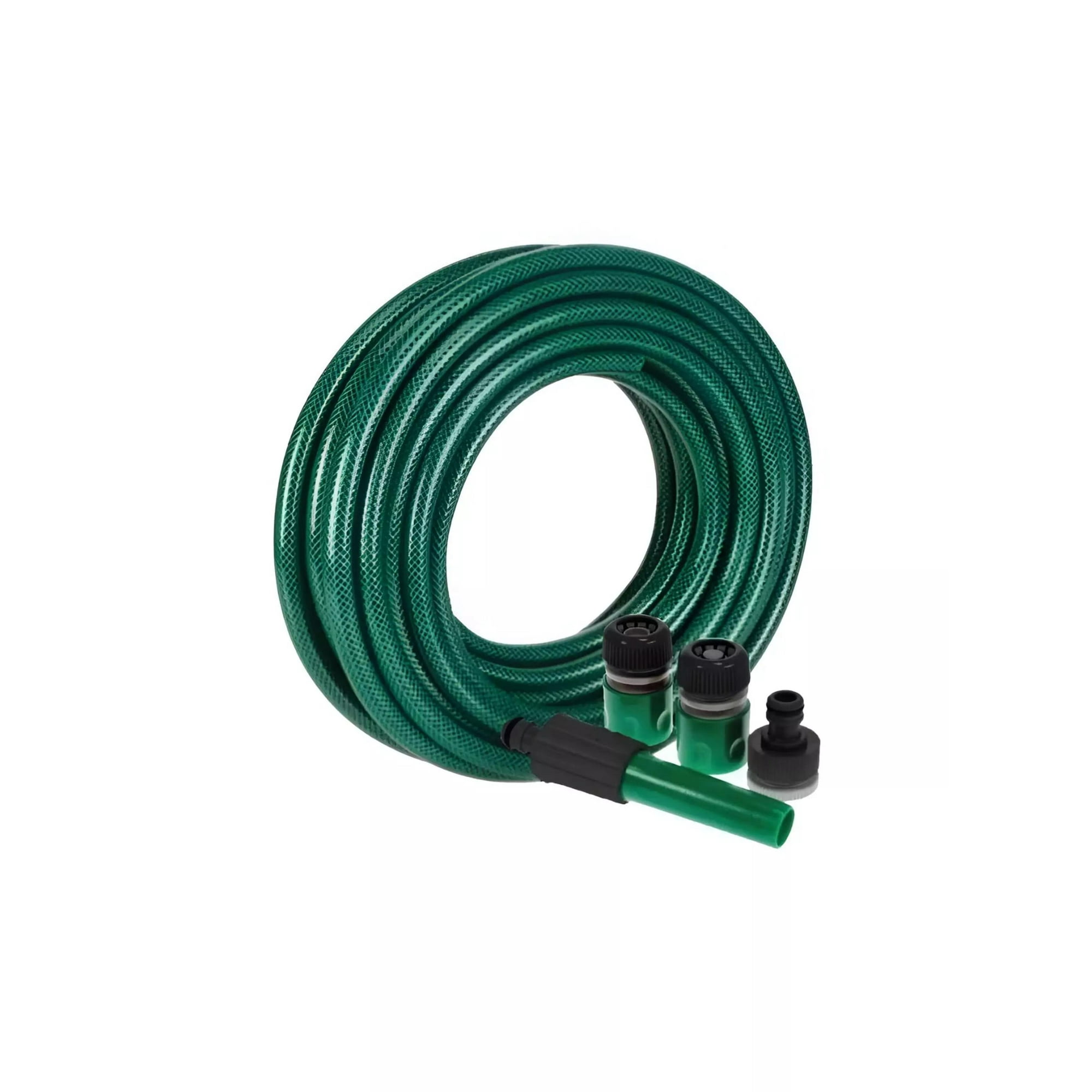 Fym - Manguera De Jardin Verde 1/2pulg 15mts + Acoples Y Piton